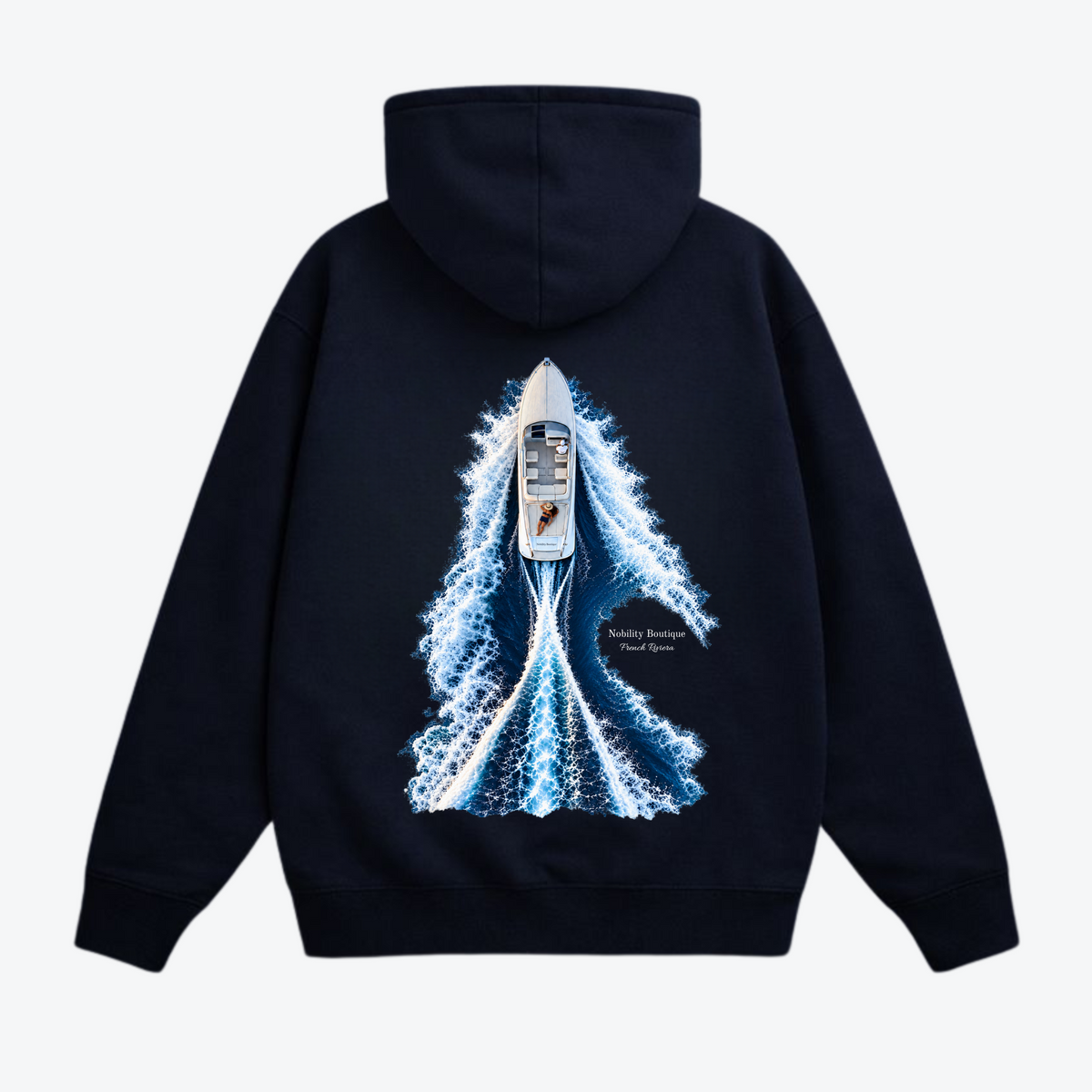 Sillage Hoodie – Navy, back view